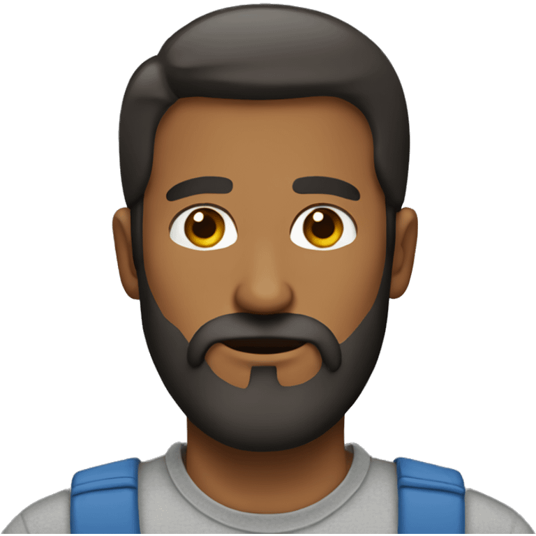 a guy with no mustache but a full beard emoji