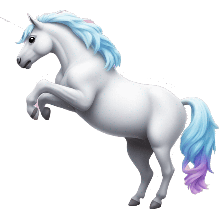 Unicorn doing a split emoji