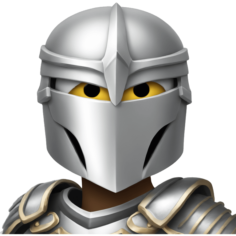 full white warrior knight emoji