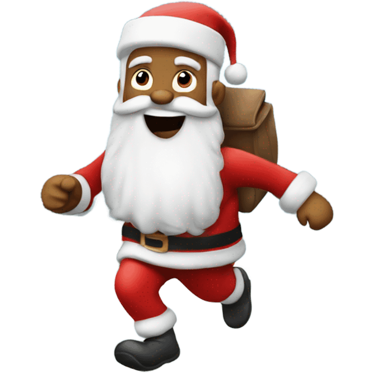 Santa running late emoji