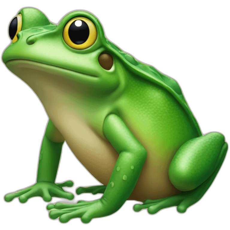 grenouille sur un chanpignon emoji