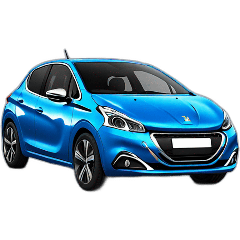 Blue 2021 Peugeot 208 emoji