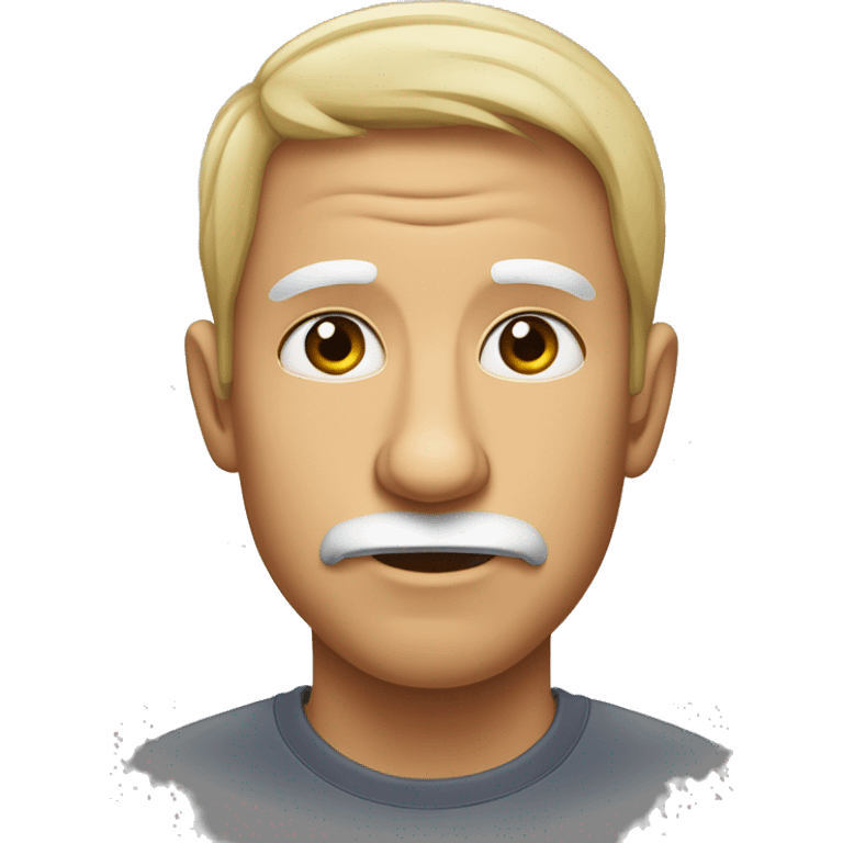 Quero que crie um emoji de uma homem moreno, olhos amendoados com lágrimas, boca triste emoji