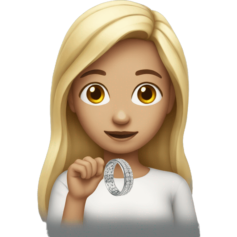 girl with ring emoji