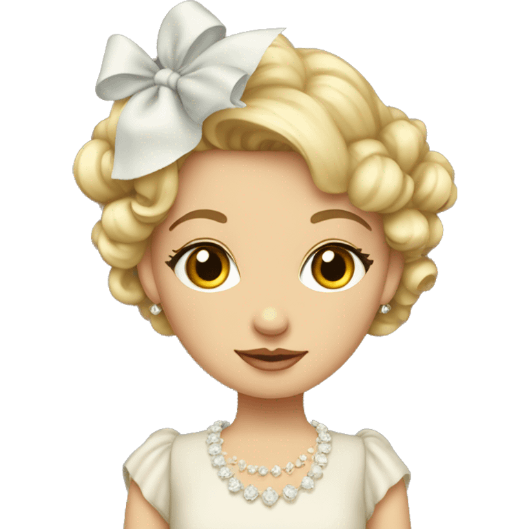 Clean vintage fancy girl  emoji