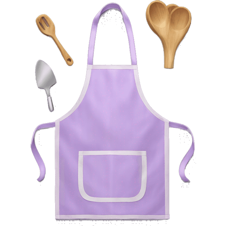 Realistic isolated light purple kitchen apron. emoji