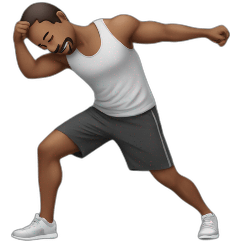 Men stretching emoji