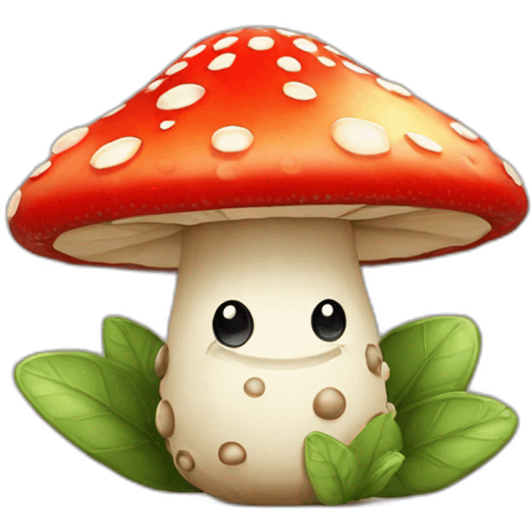 happy fly agaric emoji