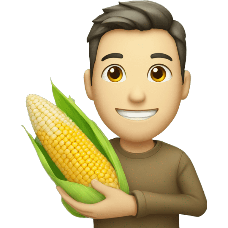 Corn in hand emoji