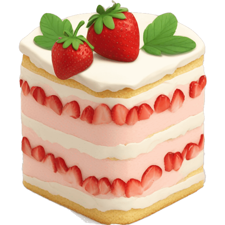 Strawberry cream cake emoji