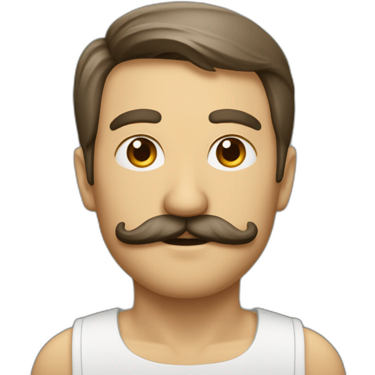 Un homme dictateur avec une petite moustache carré emoji