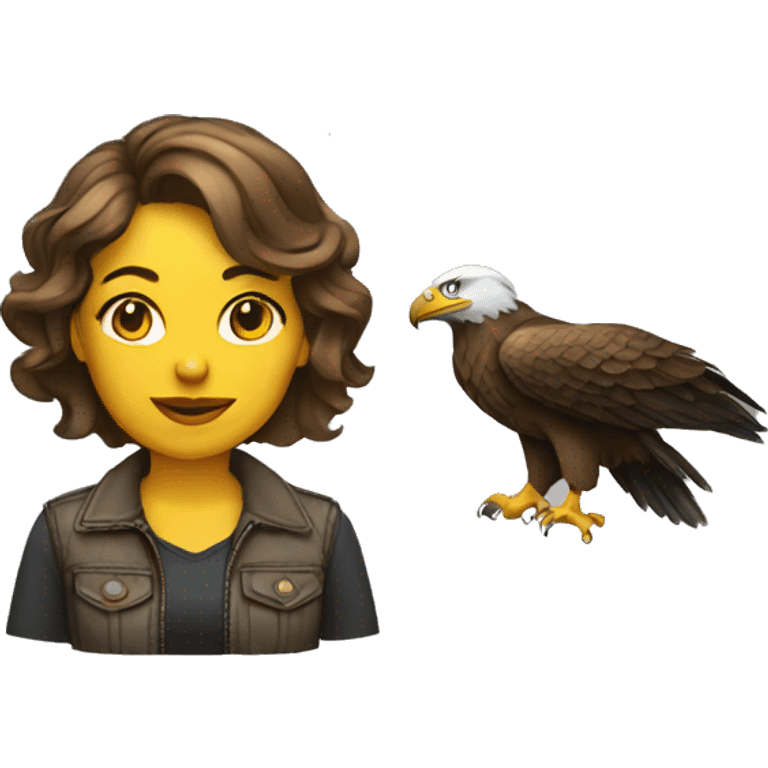 an eagle female designer emoji