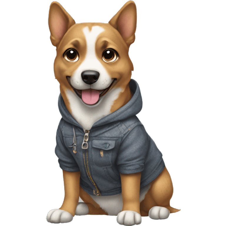 Dog wearing clothes  emoji