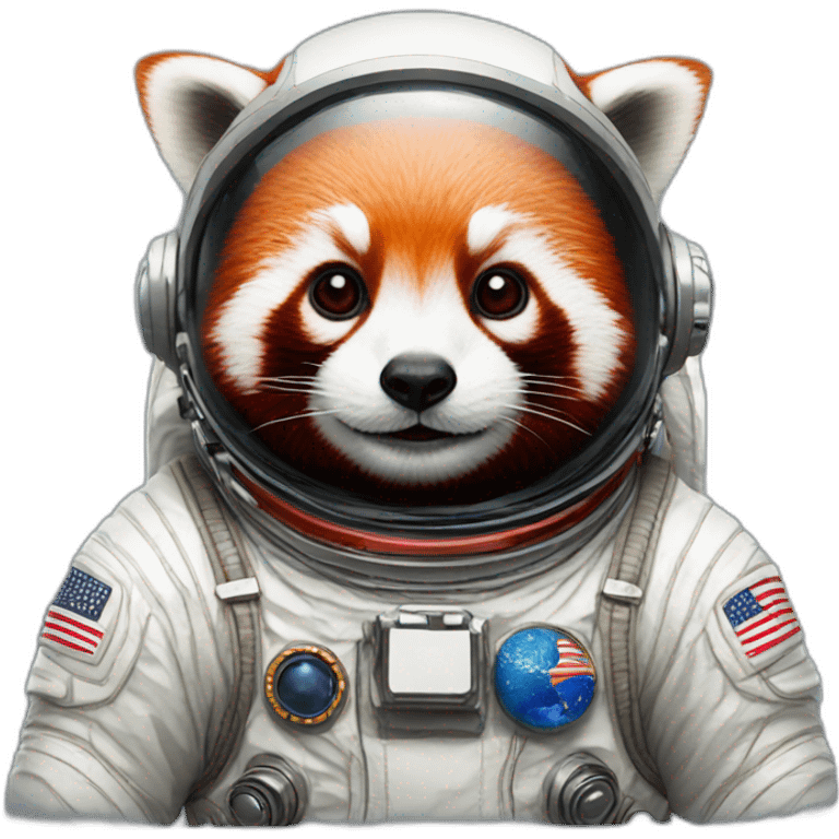 red panda astronaut emoji