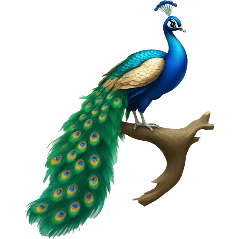 Peacock with bow emoji