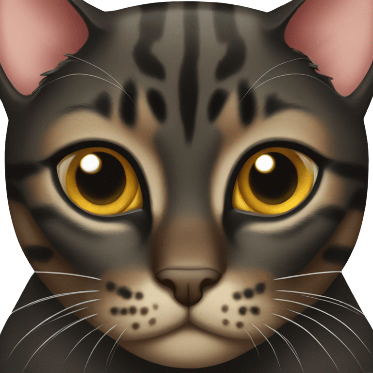 Black bengal cat  emoji