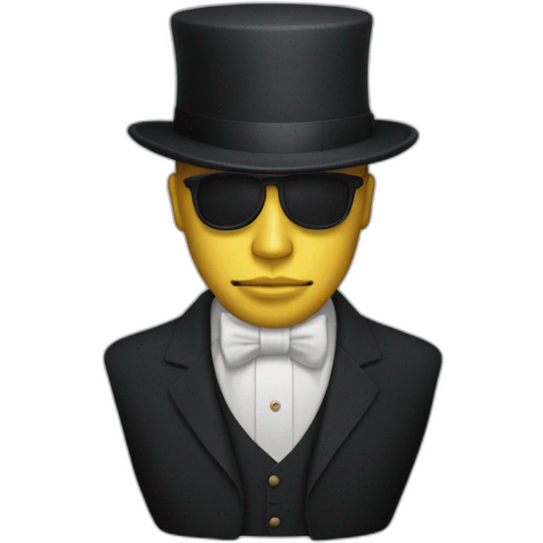 award avec une main qui tient le chapeau de Magritte emoji