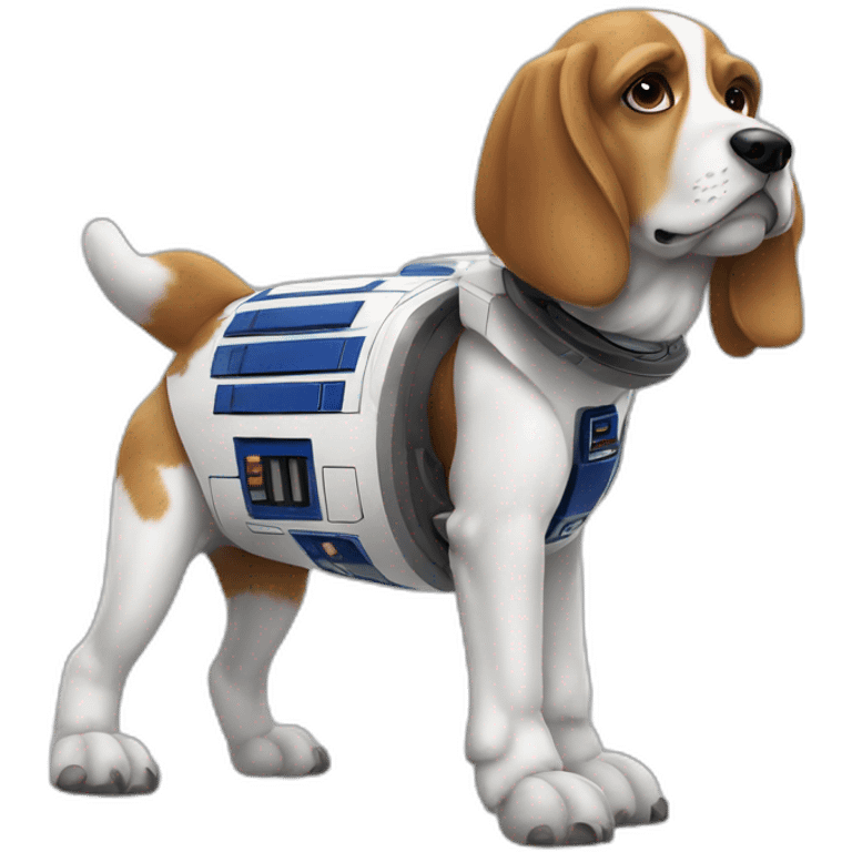 R2d2 avec un beagle emoji