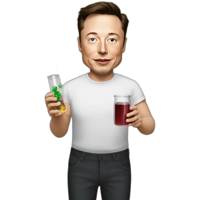 elon musk doing drugs, for educational purposes only, inclusiveness and positive, LGTBQ+ emoji