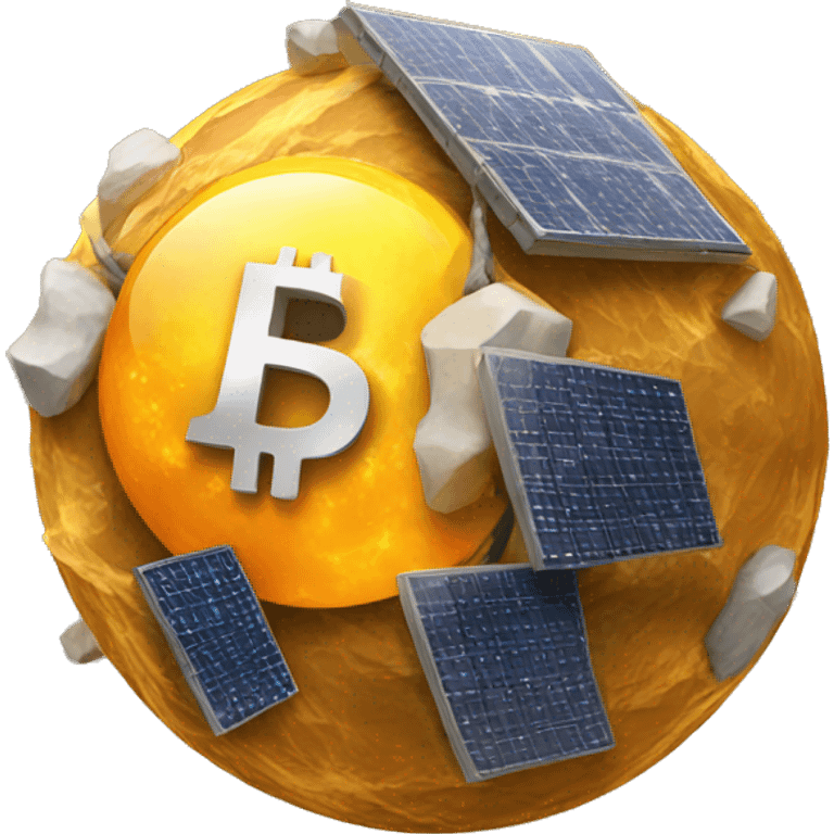 Cryptocurrency solar emoji