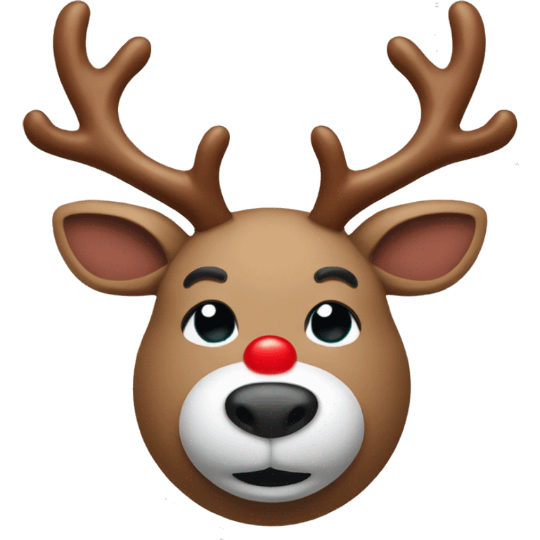 rudolph red nose reindeer  emoji