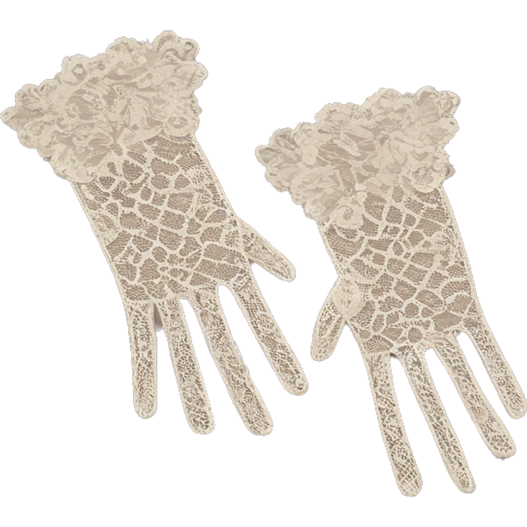 vintage rococo lace gloves  emoji