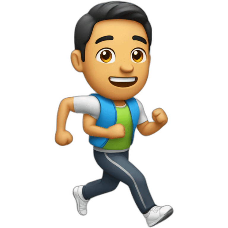 hombre haciendo cardio emoji