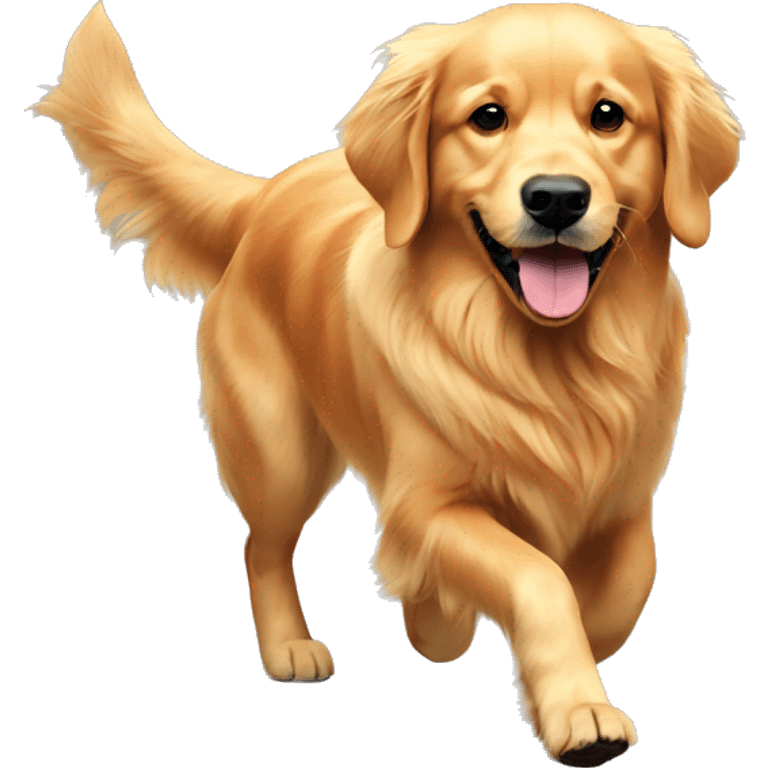 Golden retriever walking a golden retriever  emoji