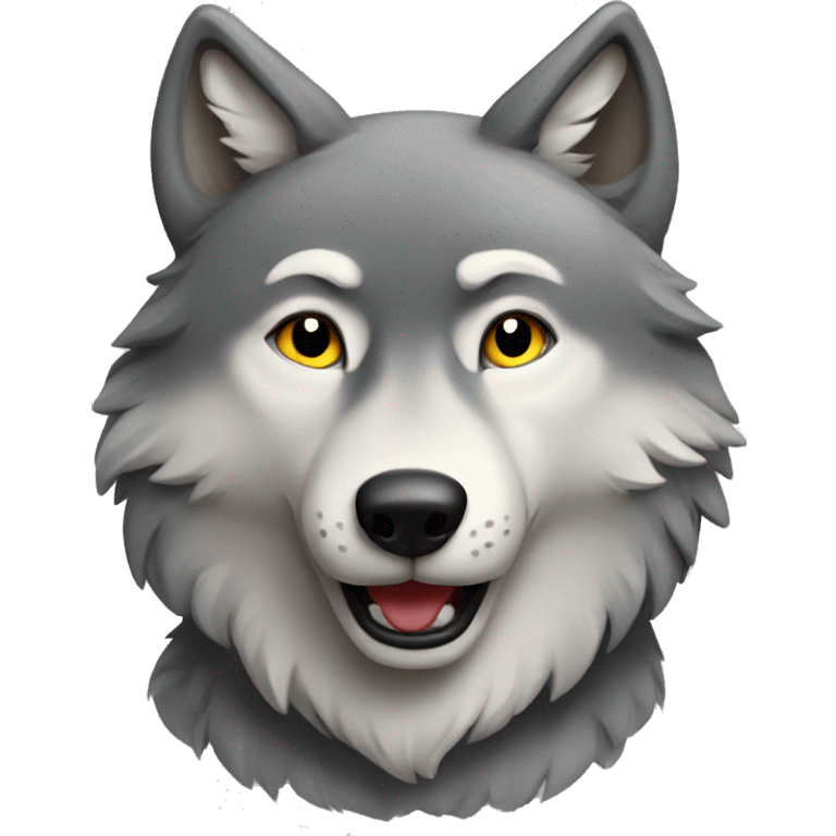 Wolf in love emoji