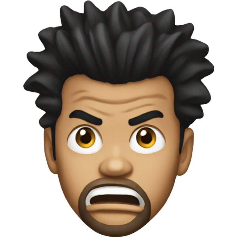 The Weeknd yelling  emoji