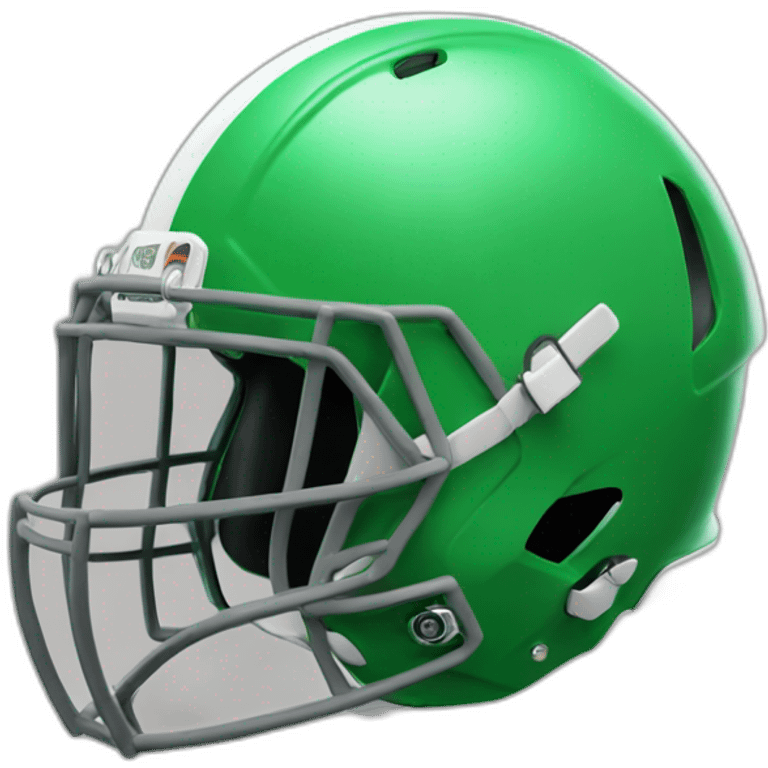 green robot football helmet emoji