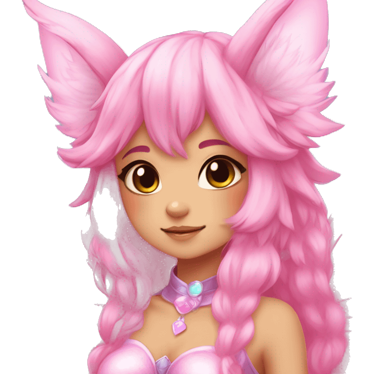 Anthro Shiny Pastel Pink Anime Chibi Fairy Fakémon Fur Sona emoji