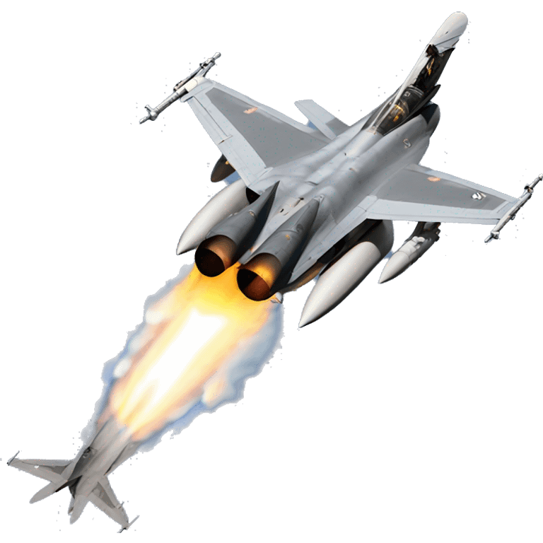 F-16 Aircraft Take of with Full After Burner On.  emoji