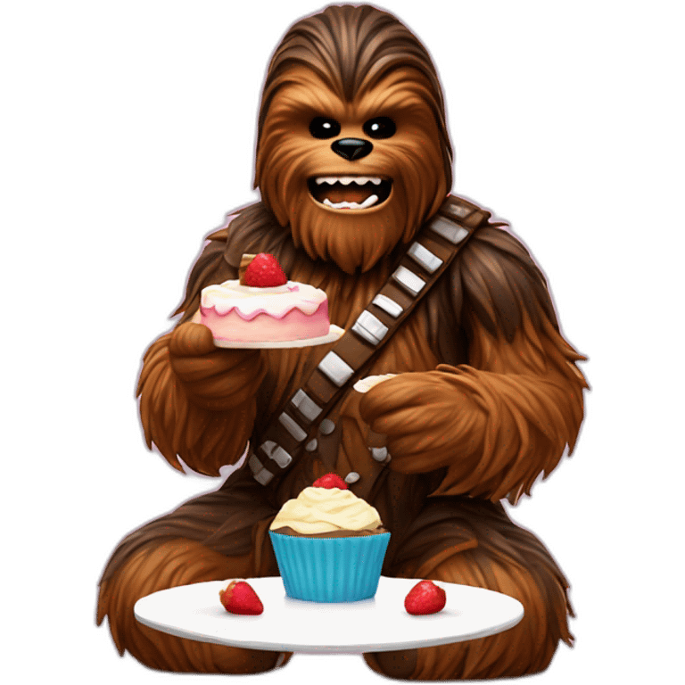 chewie eating cake emoji