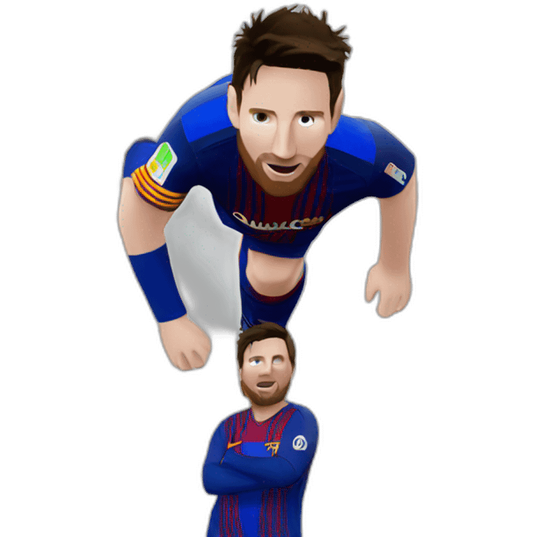 Messi dis bonjour emoji