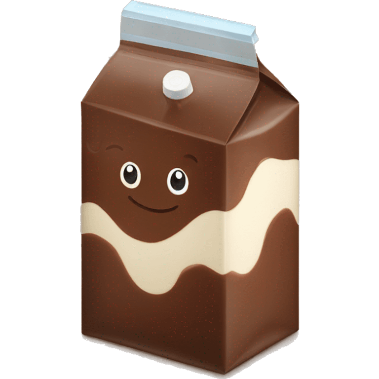 Chocolate milk in a box emoji