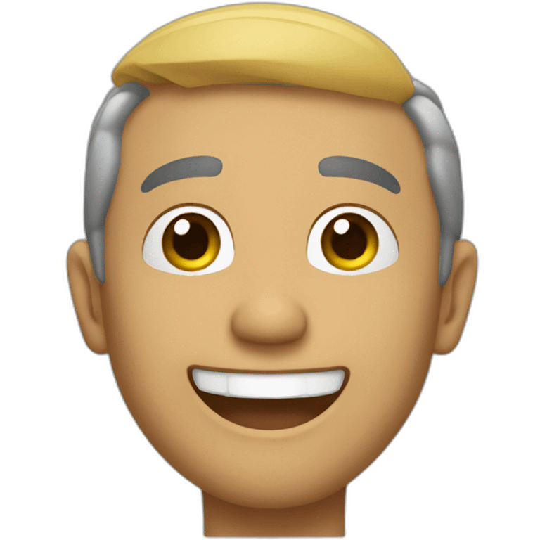 Chico moreno sonriendo emoji