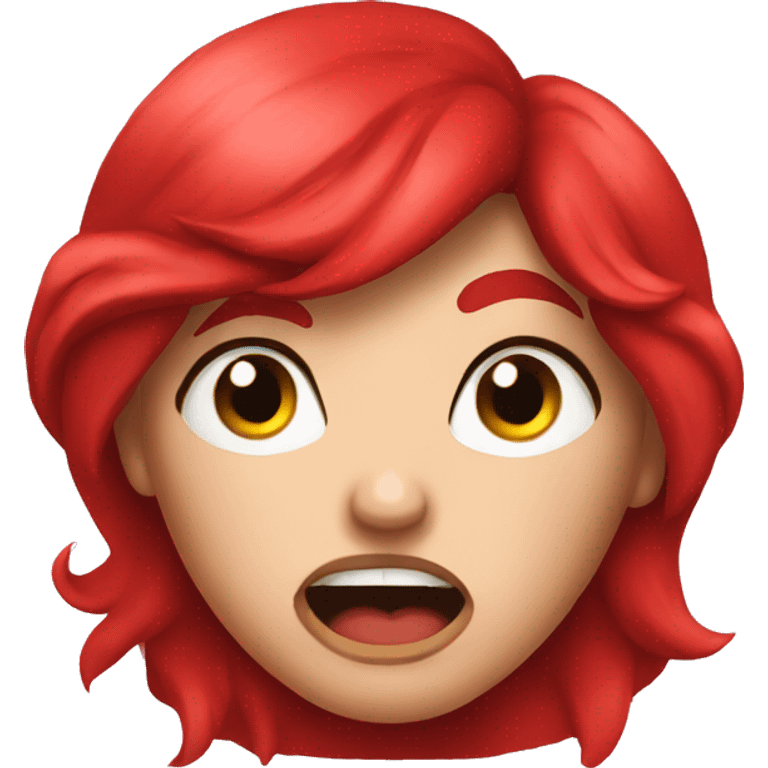 Angry princess red face emoji