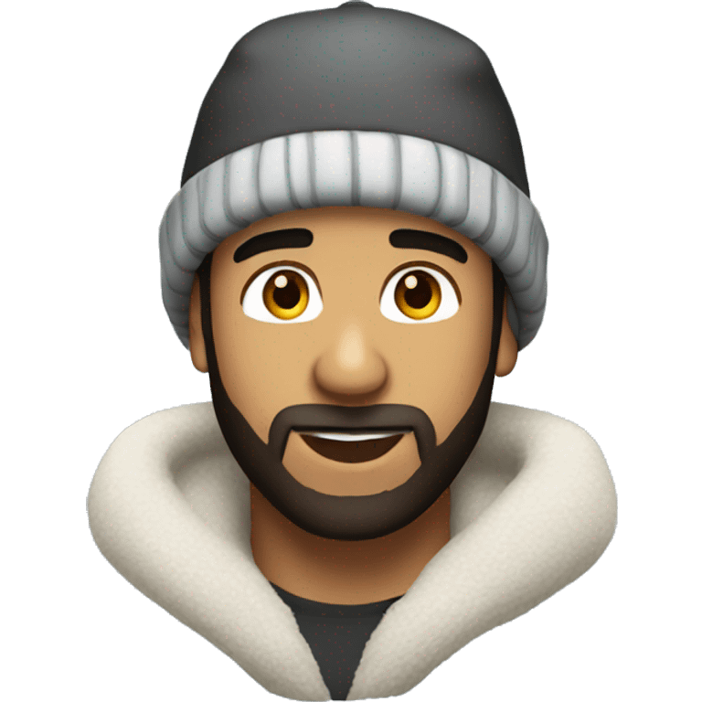 Drake wearing winter hat emoji