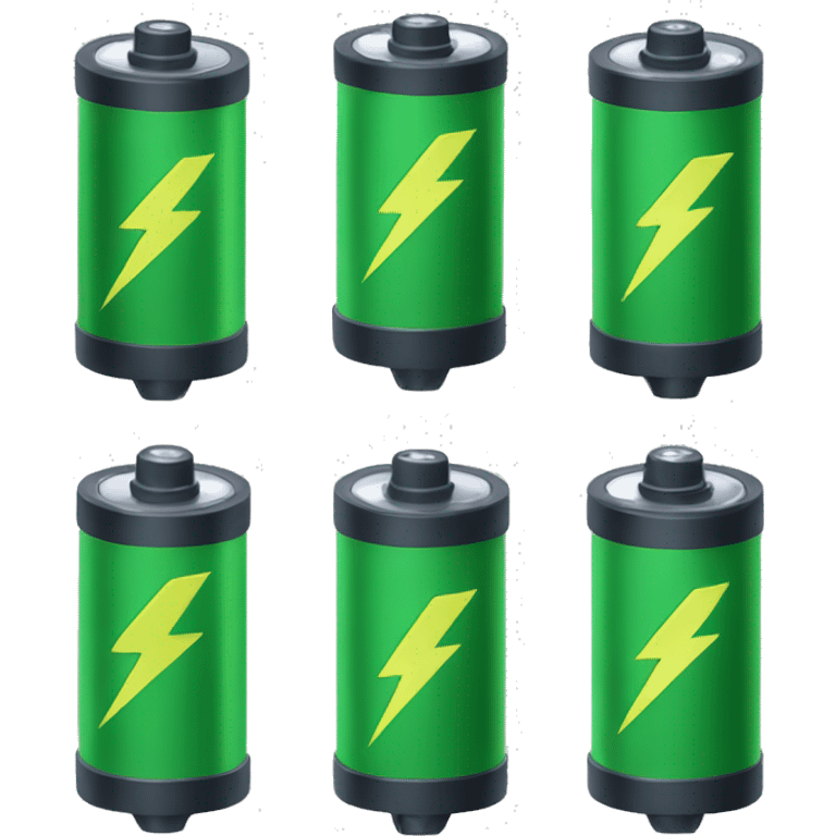 vertical green battery with lightning logo on it emoji