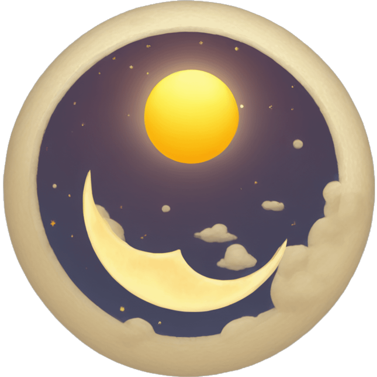 lune sur soleil emoji