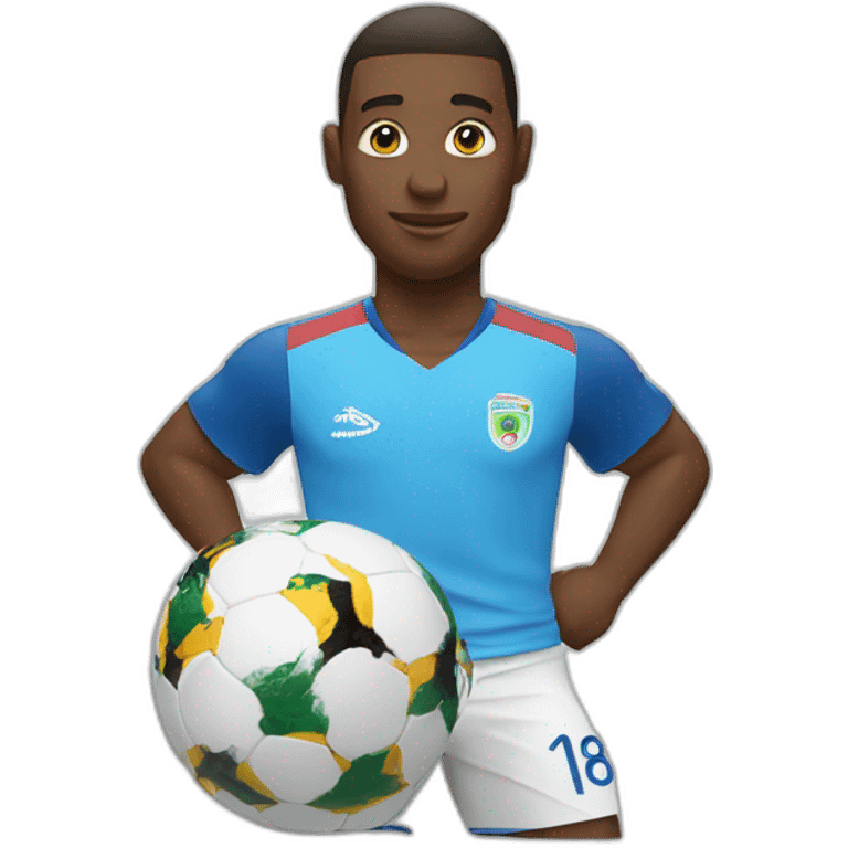 En train de soulever la coupe du monde monde emoji