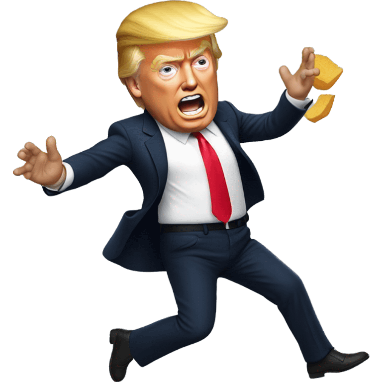 Donald Trump falling over emoji