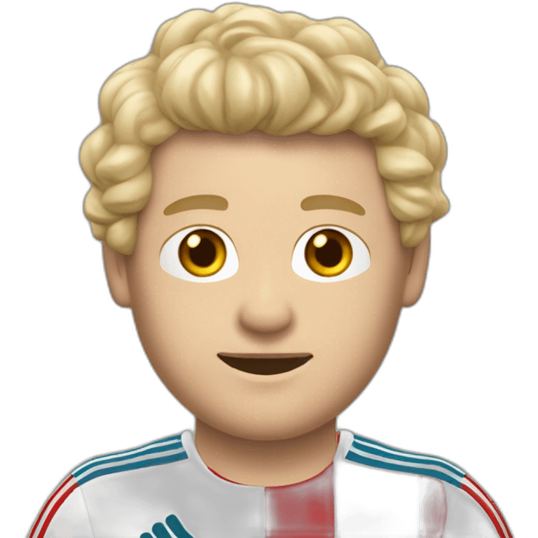 un mec qui s'appelle Simon qui est blond avec un maillot du Bayern emoji