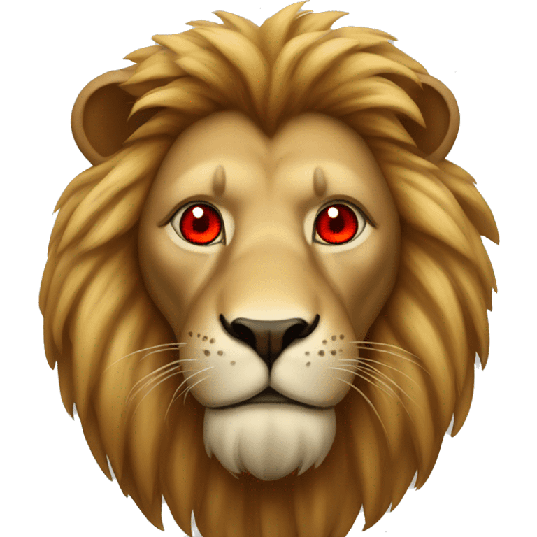 Lion with red eyes emoji