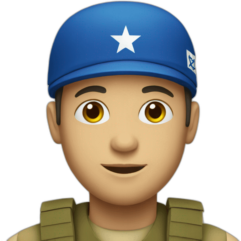 soldier with israeli flag emoji