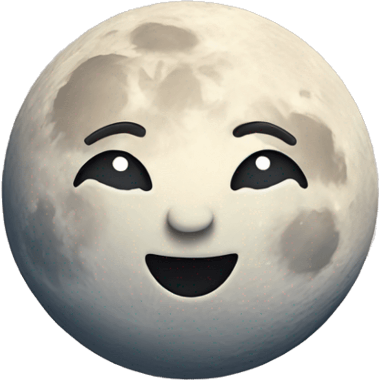 Moon astrology symbol with cute face emoji