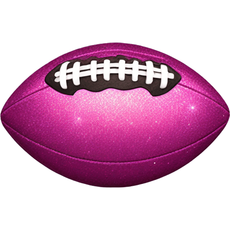 Pink ombre football with glitter realistic  emoji