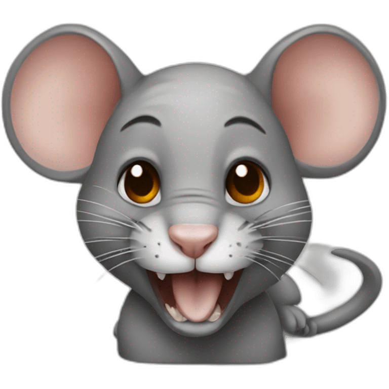 rat with elephant nose and tiger eye emoji