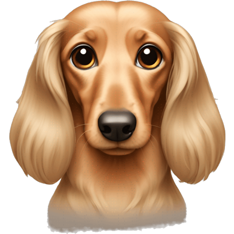 beige long-haired dachshund emoji